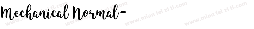 Mechanical Normal字体转换